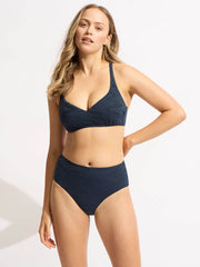 Seafolly Chiara DD Sweetheart Halter in True Navy, view 3, click to see full size