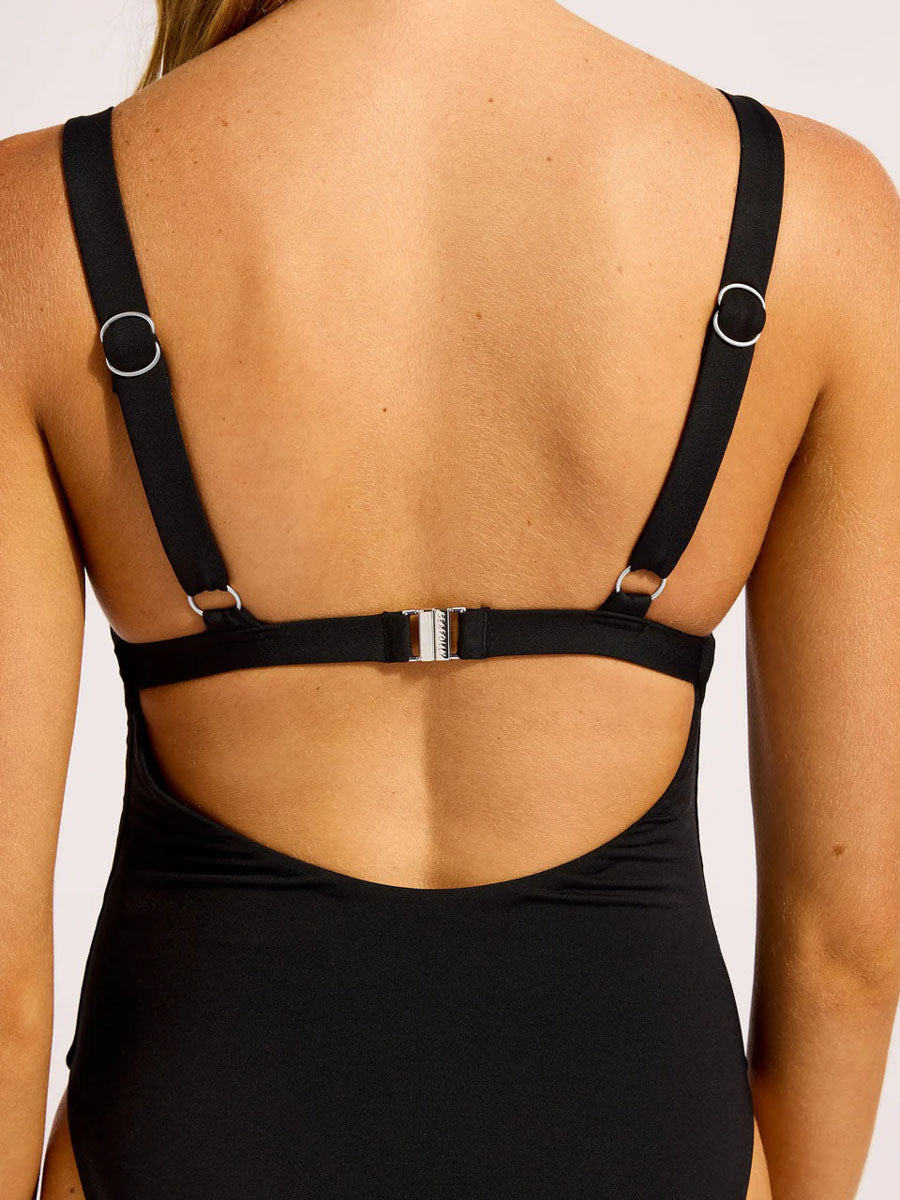 Seafolly SF Collective Square Neck One Piece in Black