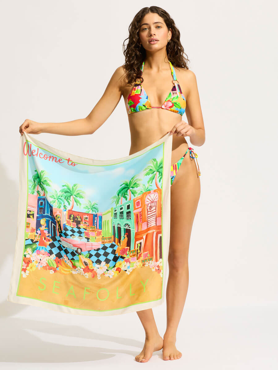 Seafolly Cuba Scarf in Turquoise