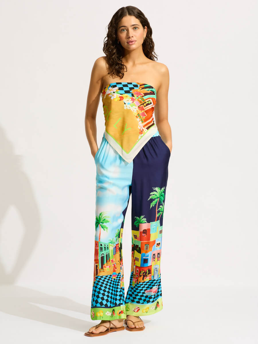 Seafolly Cuba Scarf in Turquoise