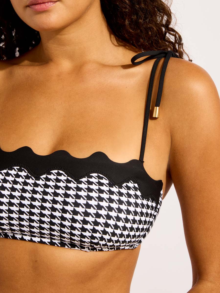 Seafolly Ric Rac Bustier Bandeau in Black