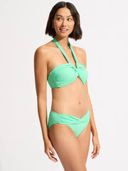 Seafolly Seafolly Collective Halter Bandeau In Mint, view 3, click to see full size