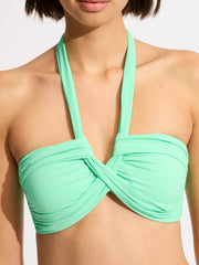 Seafolly Seafolly Collective Halter Bandeau In Mint, view 4, click to see full size