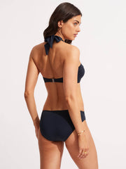 Seafolly Seafolly Collective Halter Bandeau In True Navy, view 2, click to see full size
