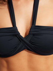 Seafolly Seafolly Collective Halter Bandeau In True Navy, view 4, click to see full size