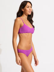 Seafolly Sea Dive Bralette in Violet, view 3, click to see full size
