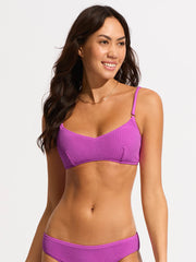 Seafolly Sea Dive Bralette in Violet, view 1, click to see full size