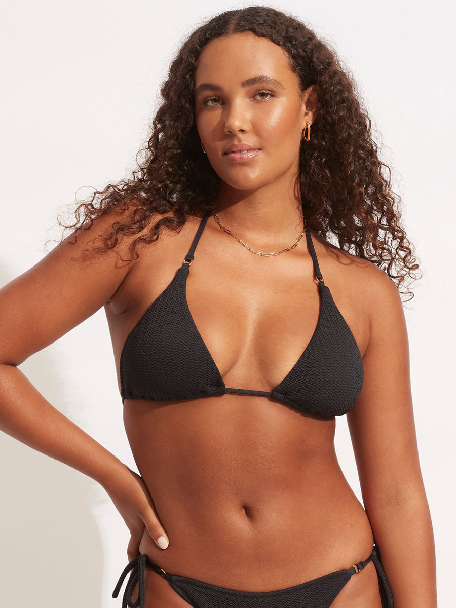 Seafolly Sea Dive Slide Triangle in Black