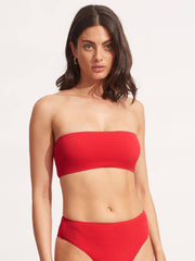 Seafolly Sea Dive Tube Top In Chilli Red, view 1, click to see full size
