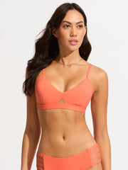 Seafolly Seafolly Collective Hybrid Bralette in Melon, view 1, click to see full size