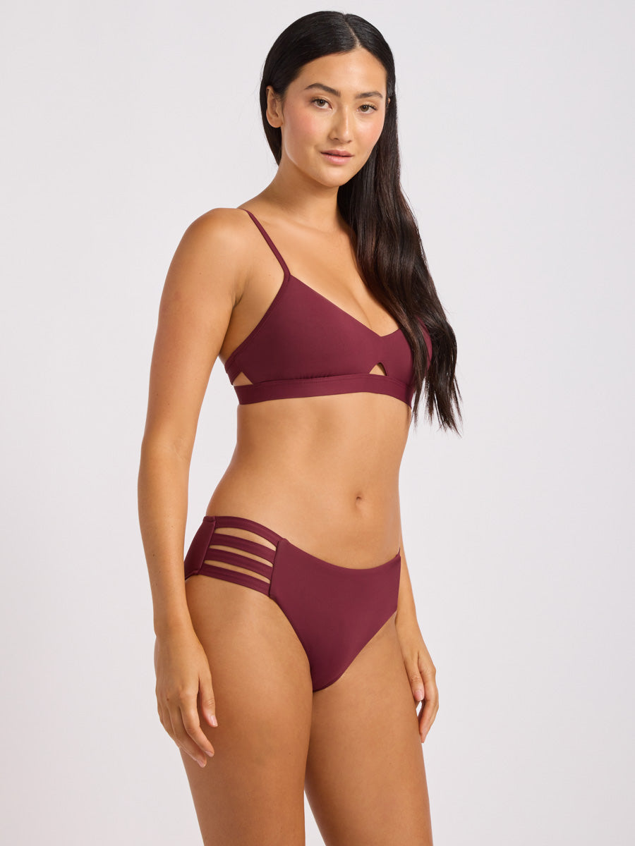 Seafolly Collective Hybrid Bralette in Dark Burgundy