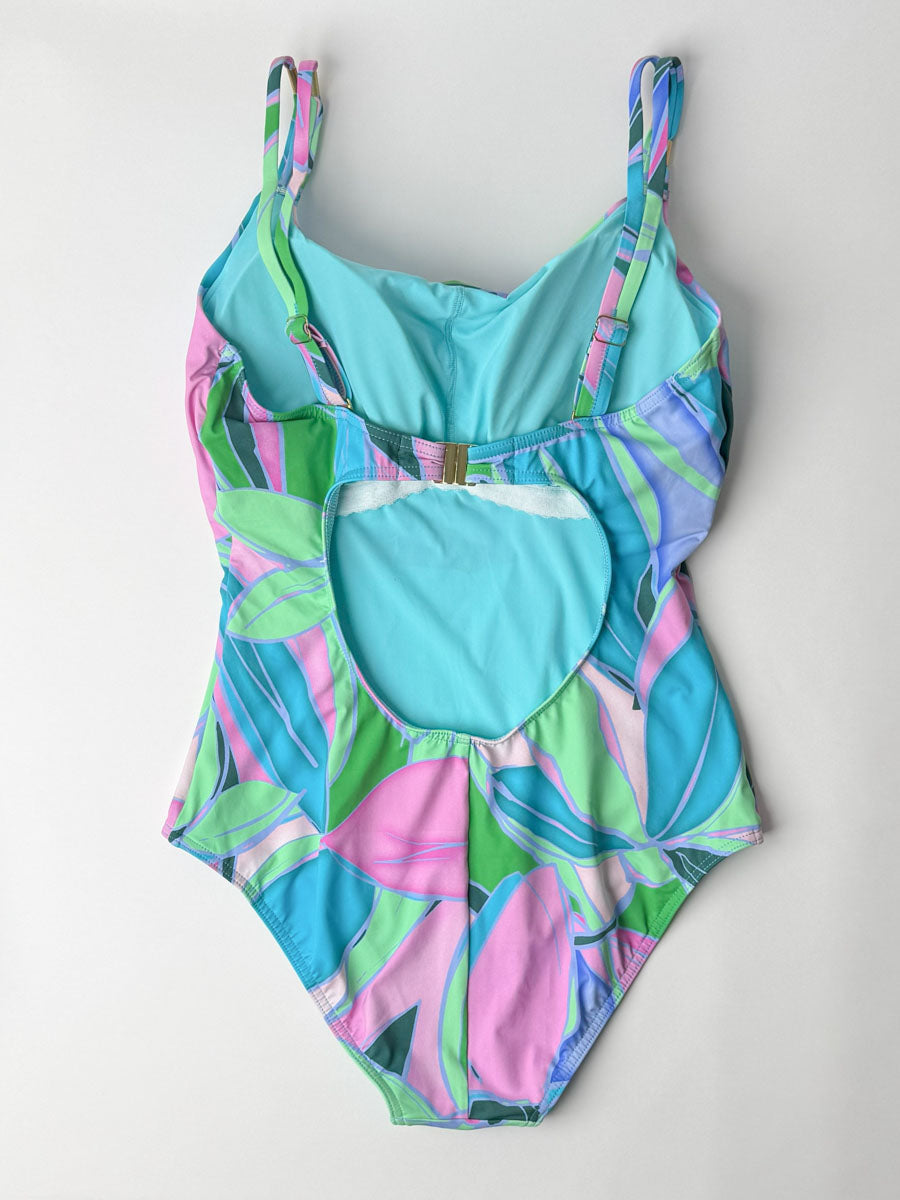 Sunflair One Piece D Cup Open Back In Teal