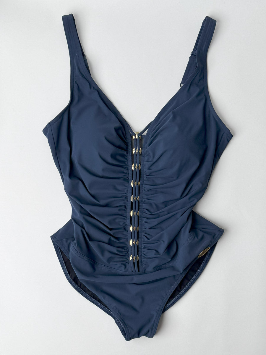 Sunflair One Piece Ruched In Night Blue