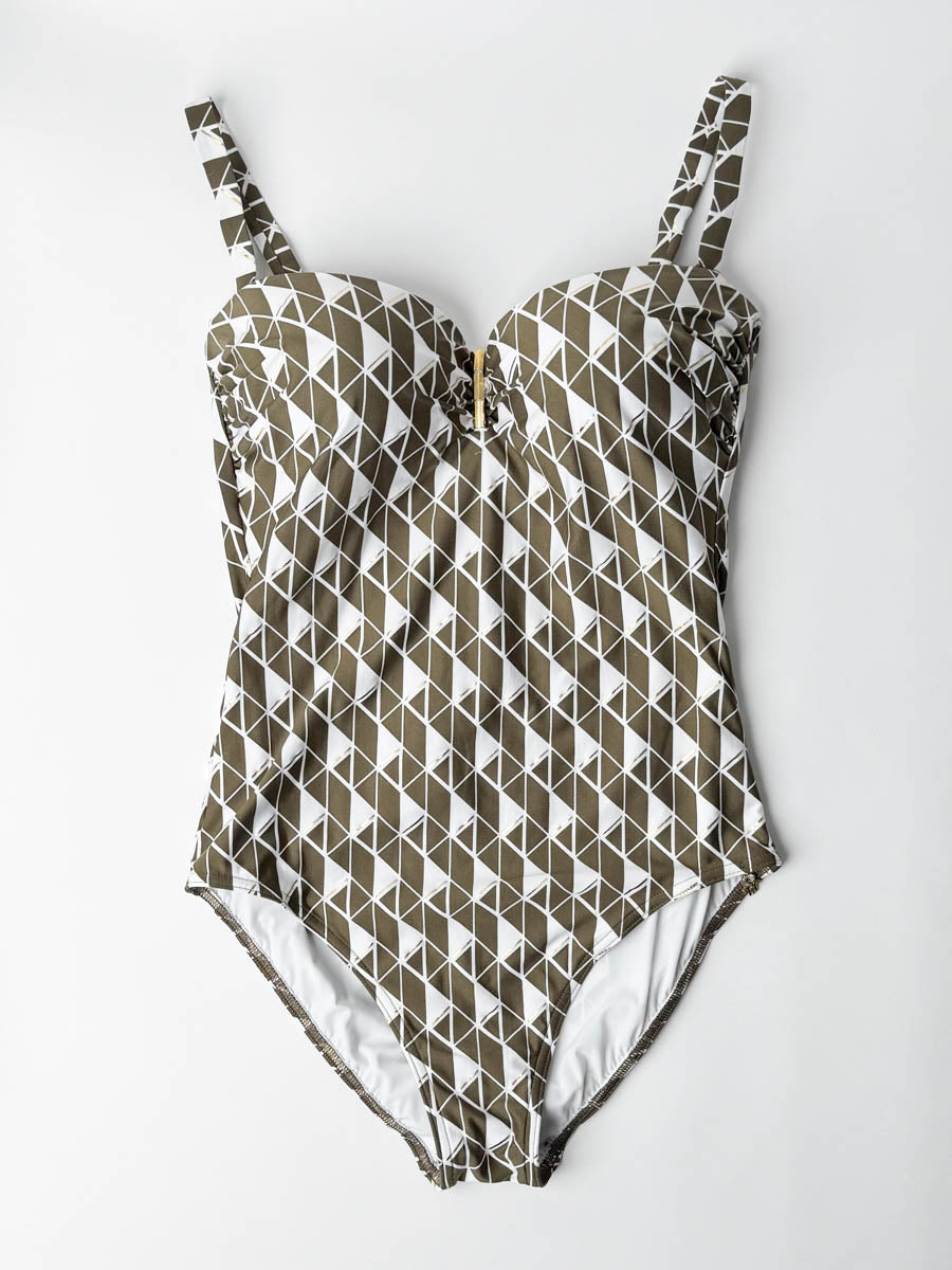 Sunflair One Piece Thin Straps In Geometric