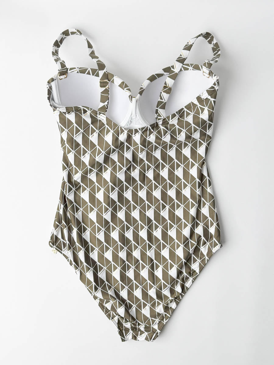 Sunflair One Piece Thin Straps In Geometric