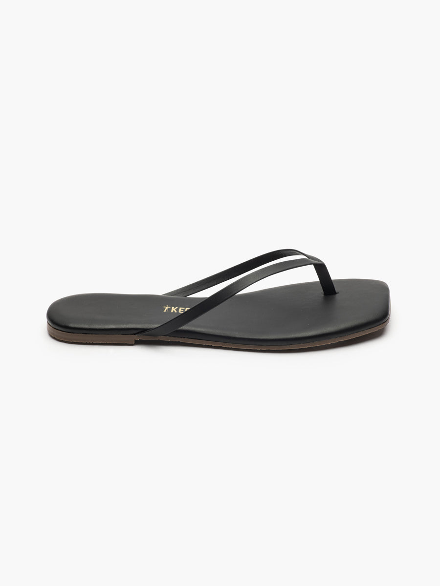 TKEES Square Toe Lily Sandals In Black