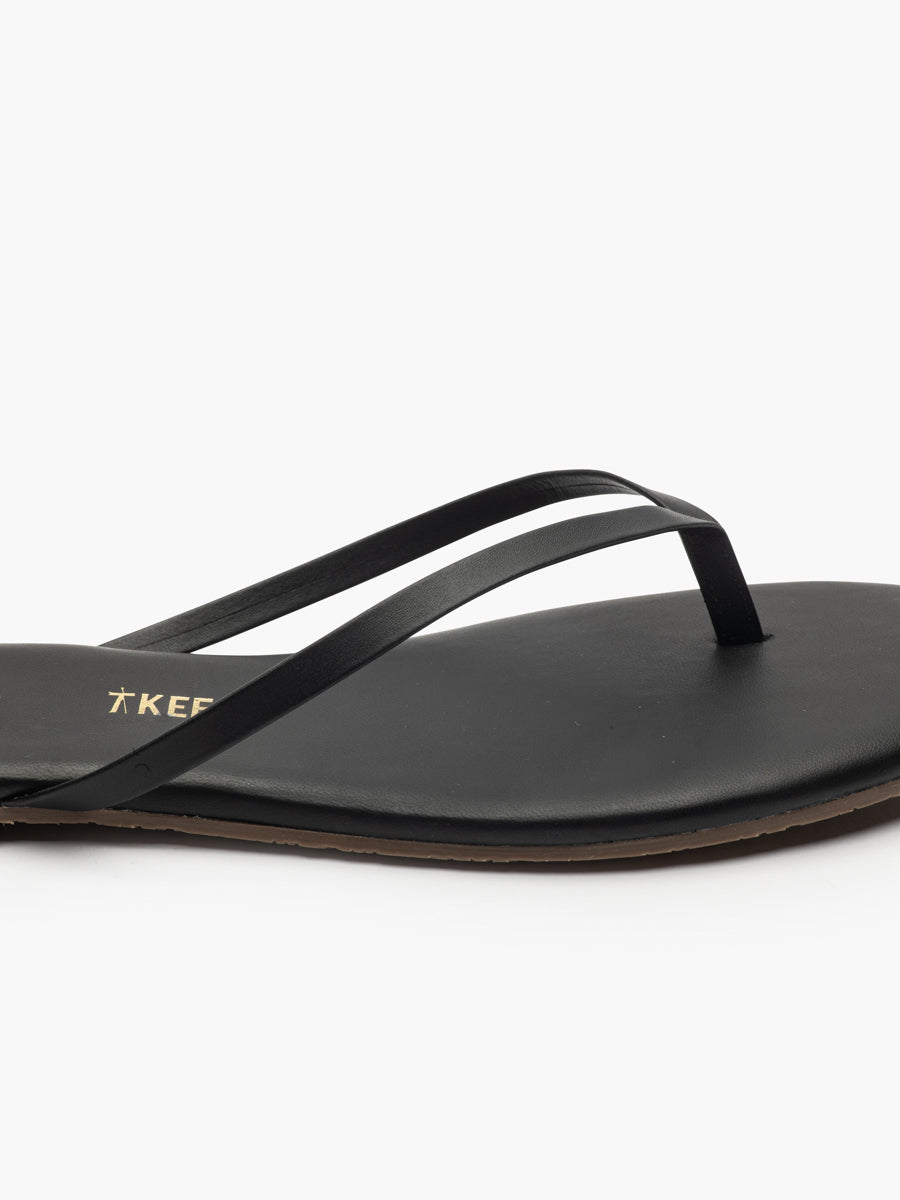TKEES Square Toe Lily Sandals In Black