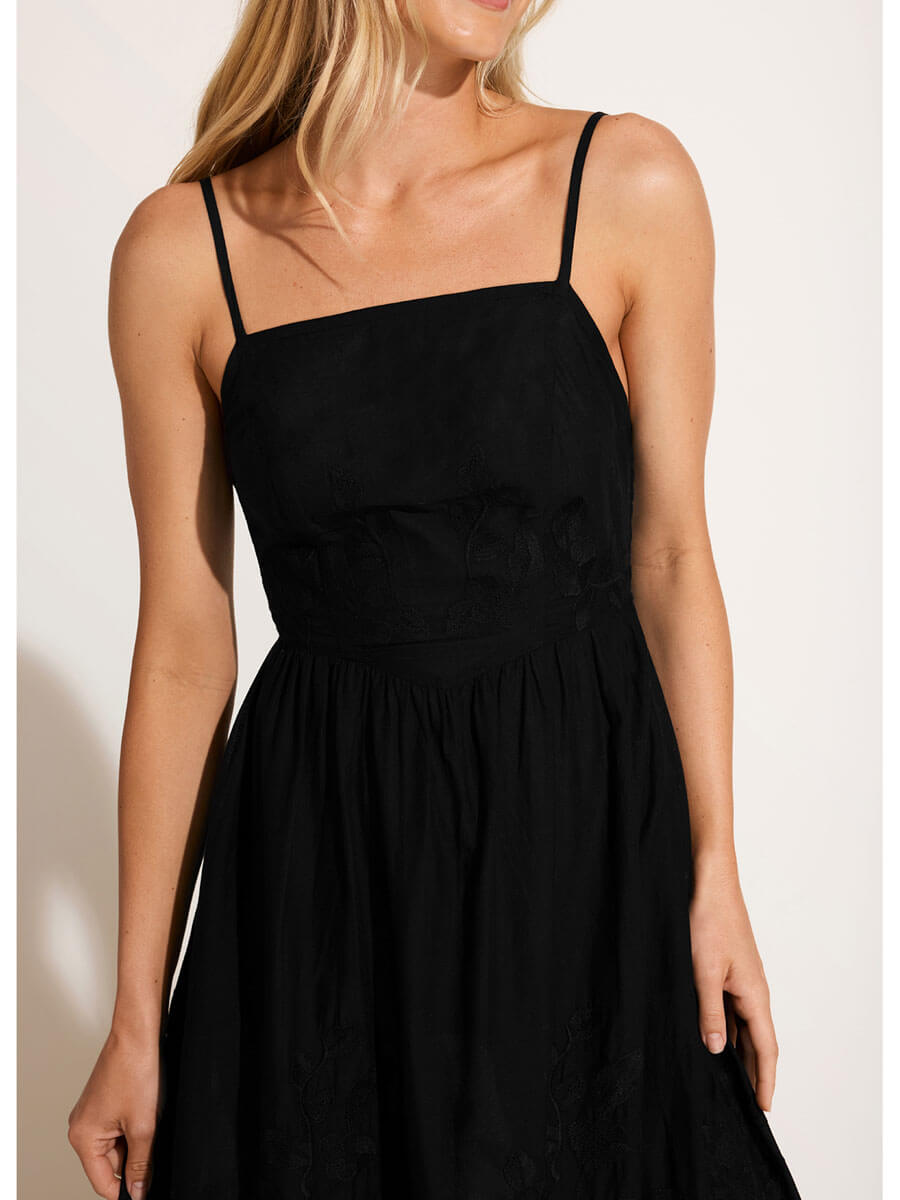 Vitamin A Flora Dress in Black
