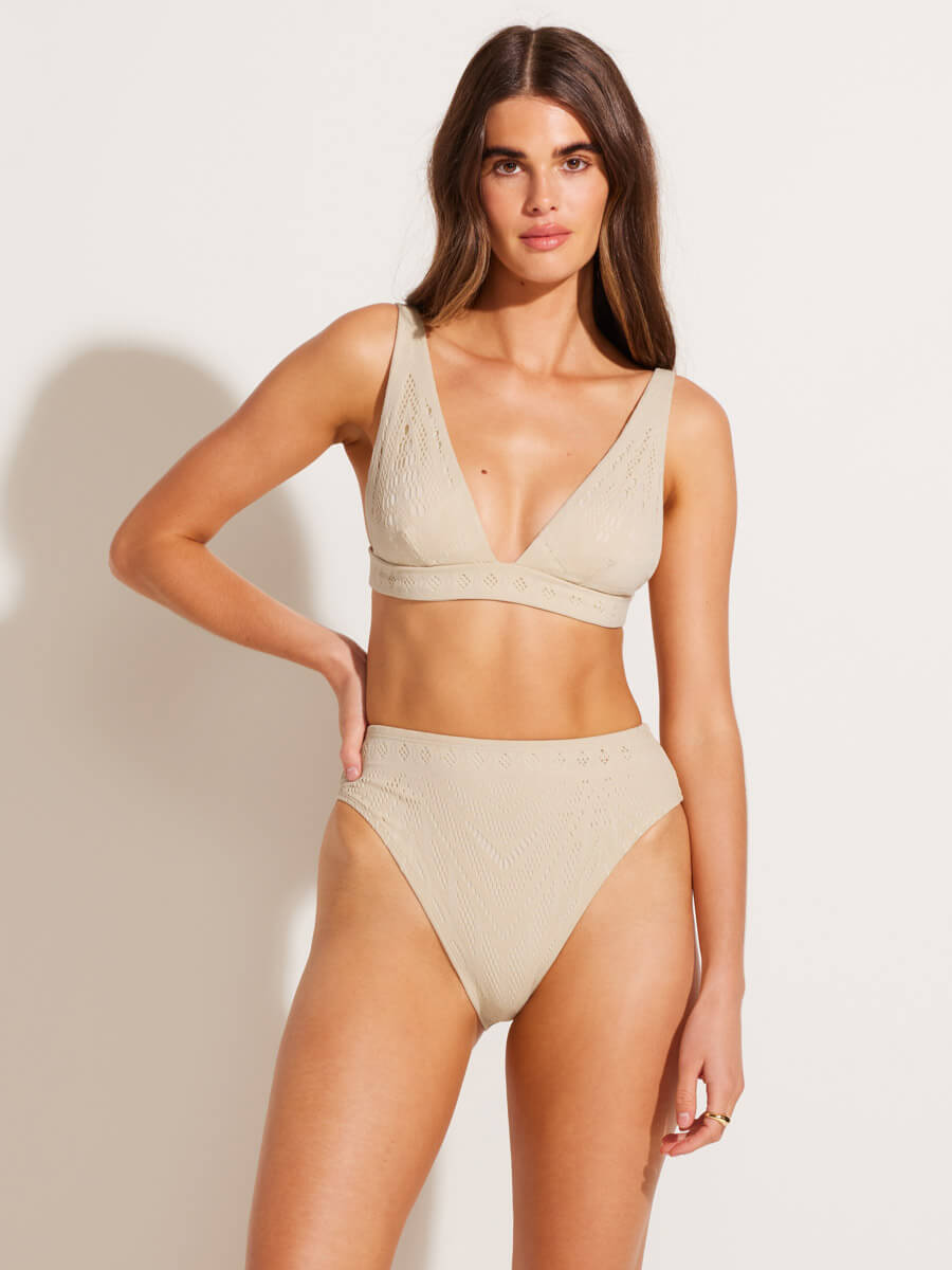 Vitamin A Lyra Bralette in Calico Crochet