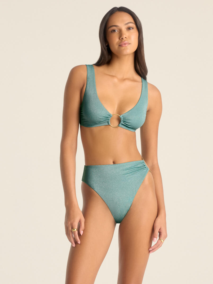 Vitamin A Lolita Bottom in Aqua Metallic