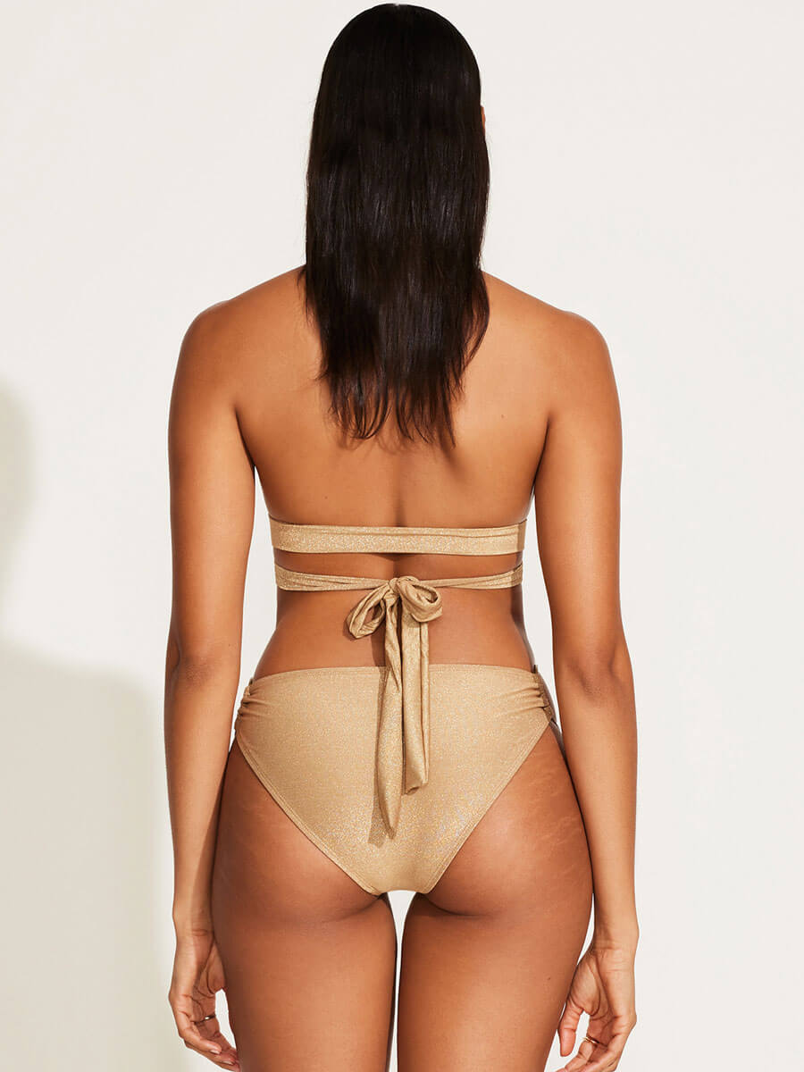 Vitamin A Sirena Wrap in Golden Glow Metallic