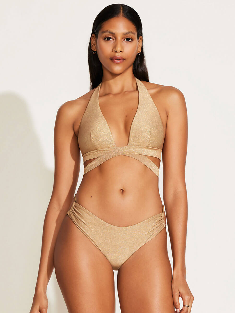 Vitamin A Sirena Wrap in Golden Glow Metallic