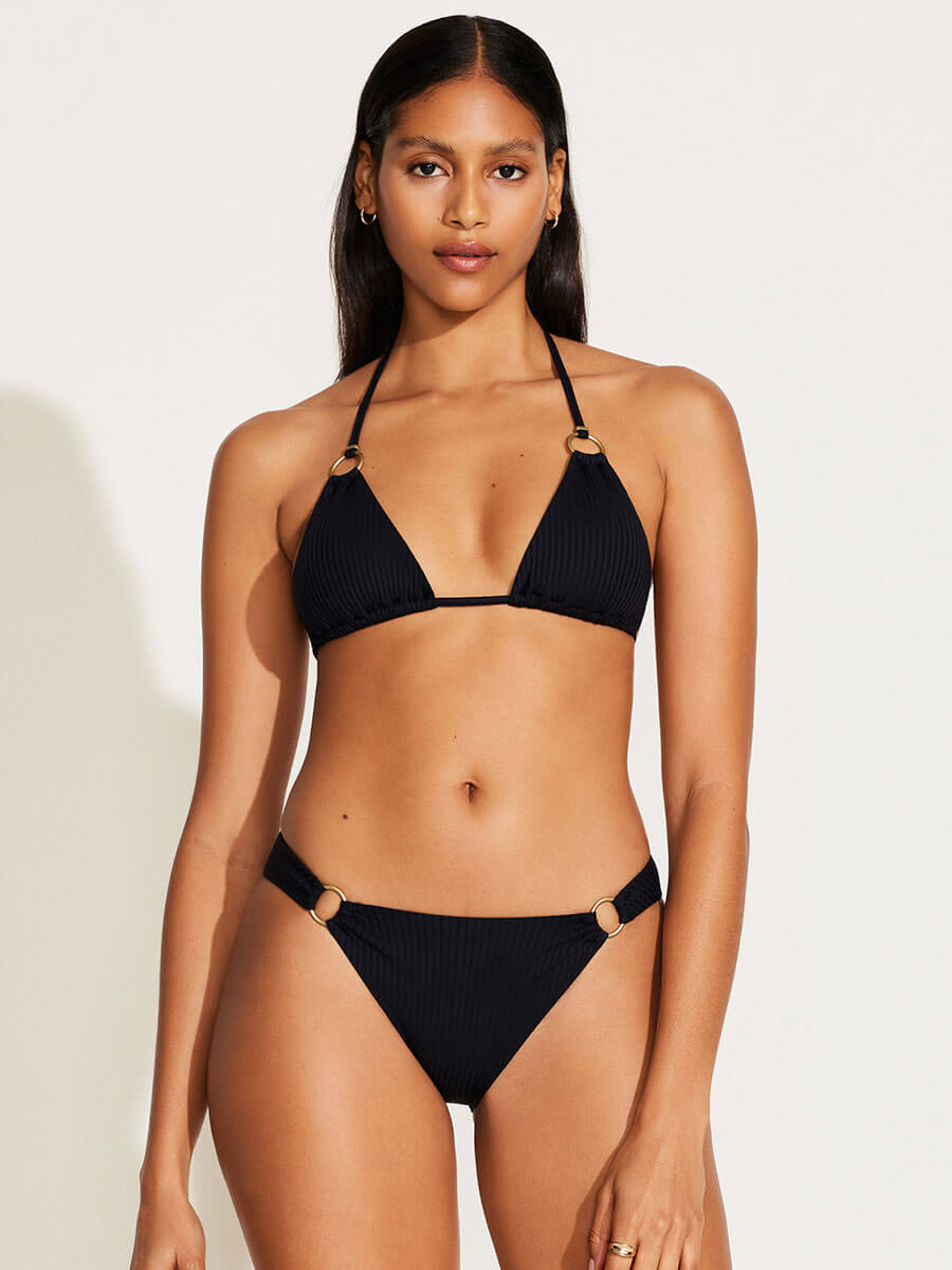 Vitamin A Cosmo Top in Black EcoRib