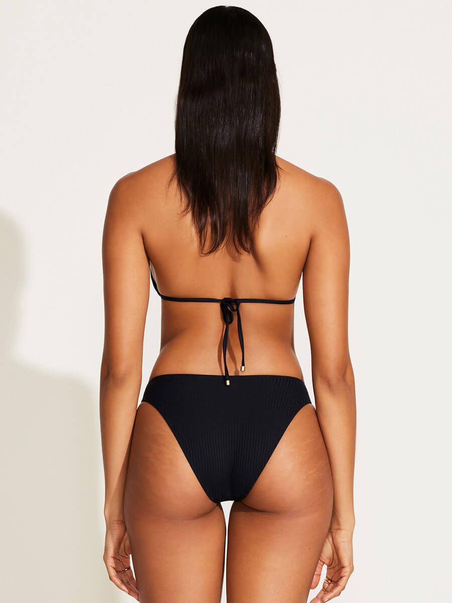 Vitamin A Cosmo Top in Black EcoRib