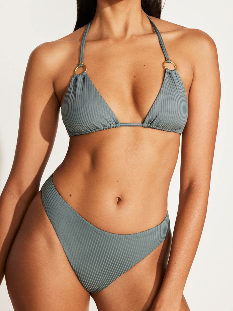 Vitamin A Cosmo Top in Sea Green Ecorib