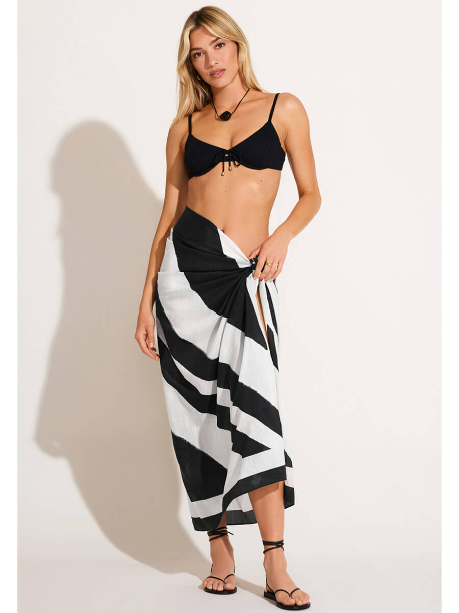 Vitamin A Samara Sarong in Sandbar Stripe