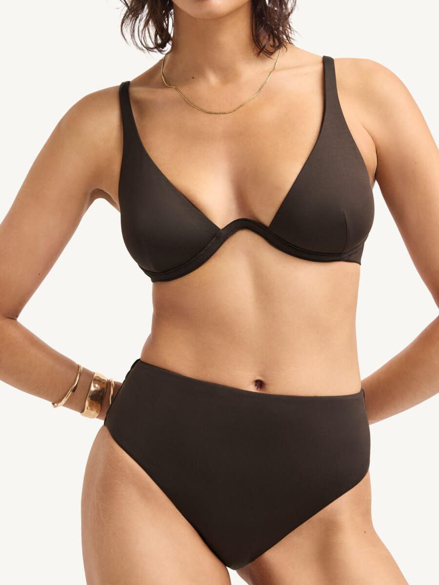Vitamin A Maisie Underwire Top in Deep Earth