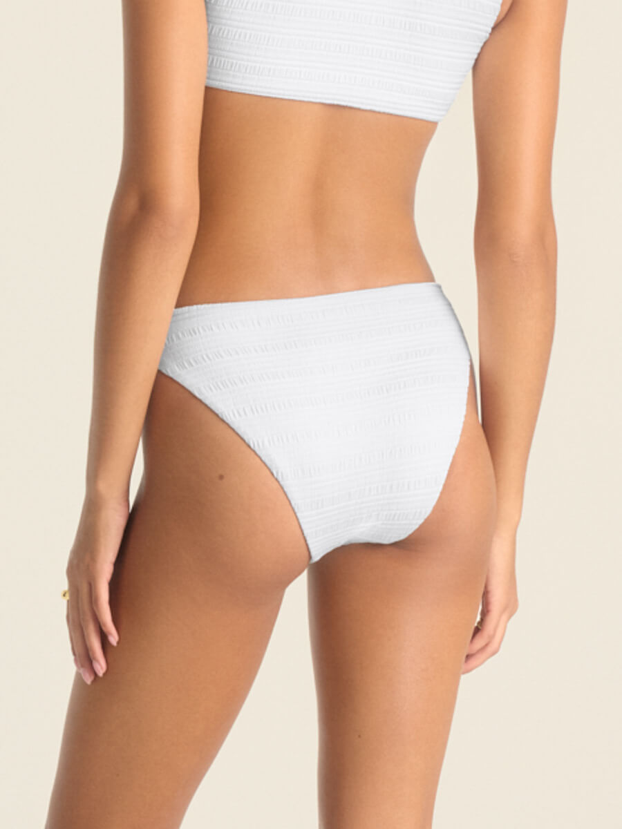 Vitamin A Cali High Leg Full Bottom in White Seersucker Stripe