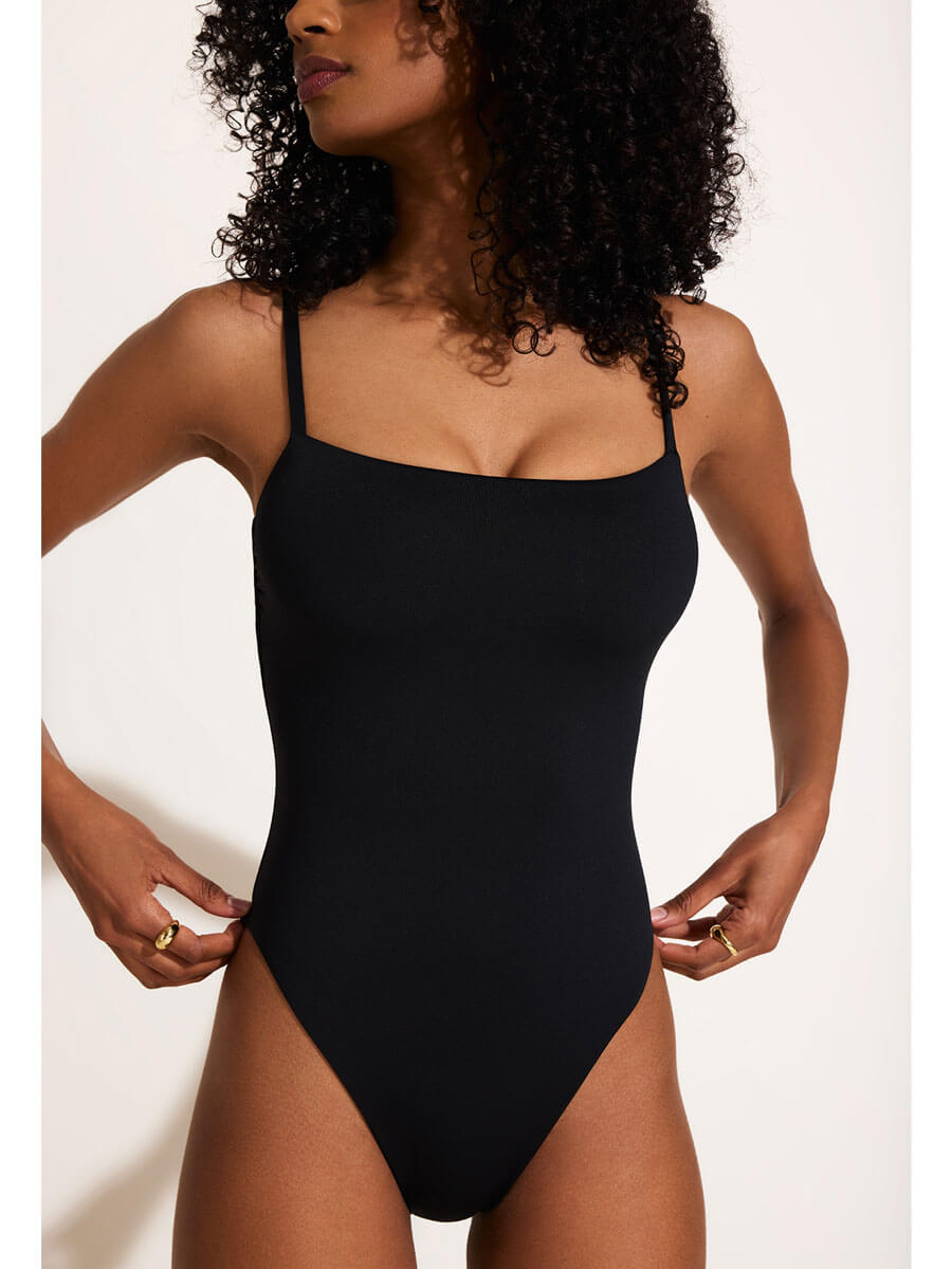 Vitamin A Jenna One Piece in Eco Black