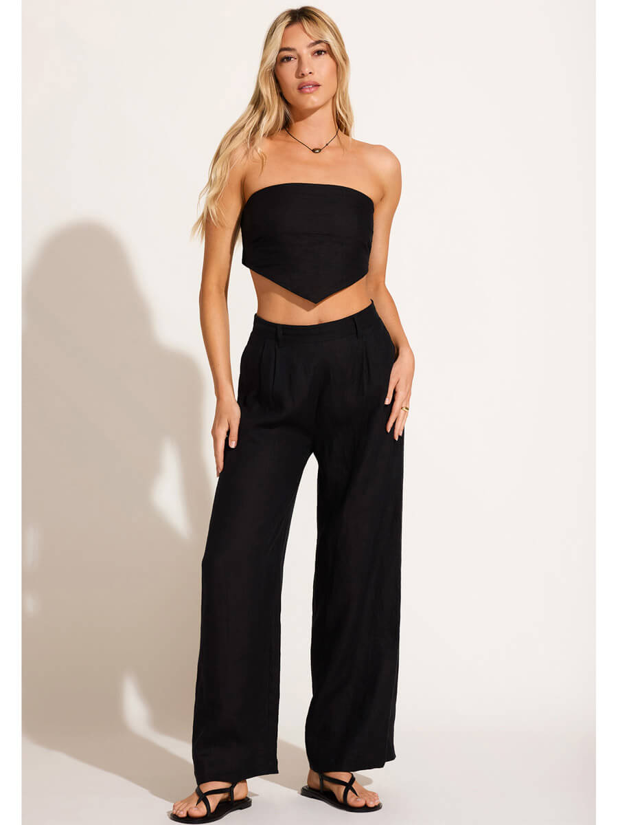 Vitamin A The Getaway Pant in Black EcoLinen