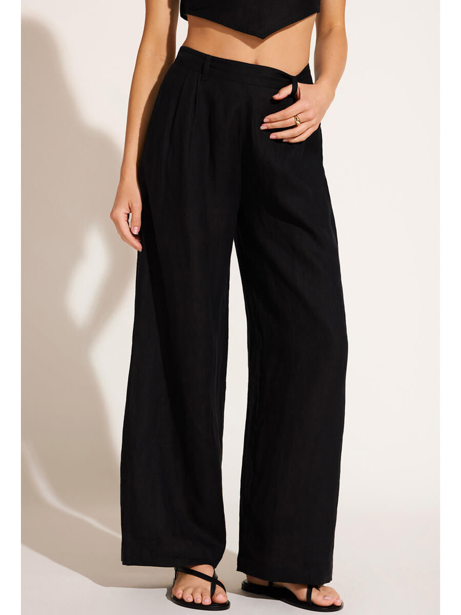 Vitamin A The Getaway Pant in Black EcoLinen