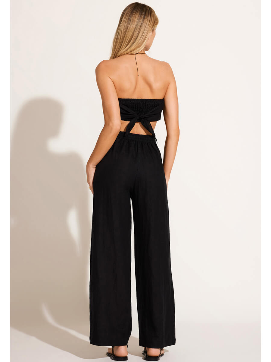 Vitamin A The Getaway Pant in Black EcoLinen