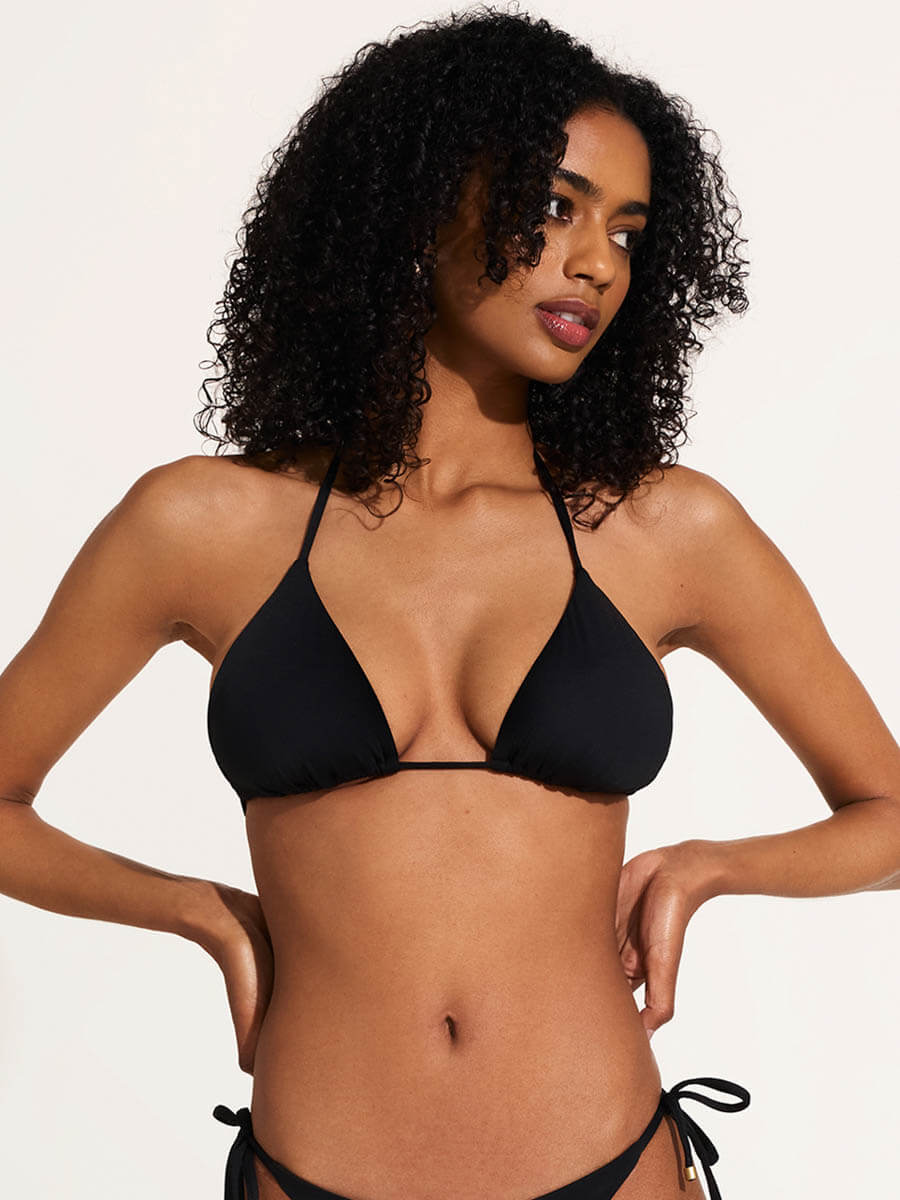 Vitamin A Gia Triangle Top in Eco Black