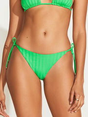 Vitamin A Elle Tie Side Bottom in Spearmint SuperRib, view 1, click to see full size