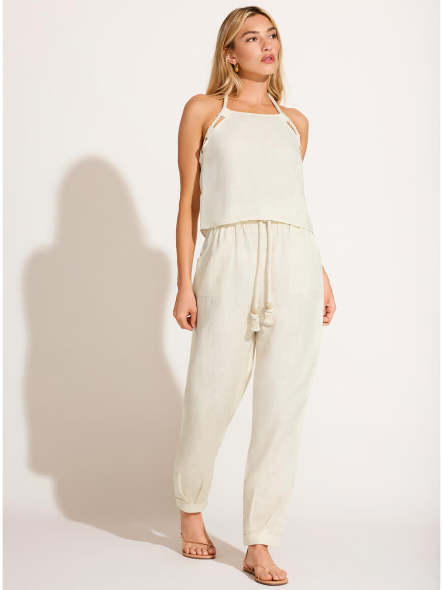 Vitamin A Avery Pant in Oatmeal EcoLinen