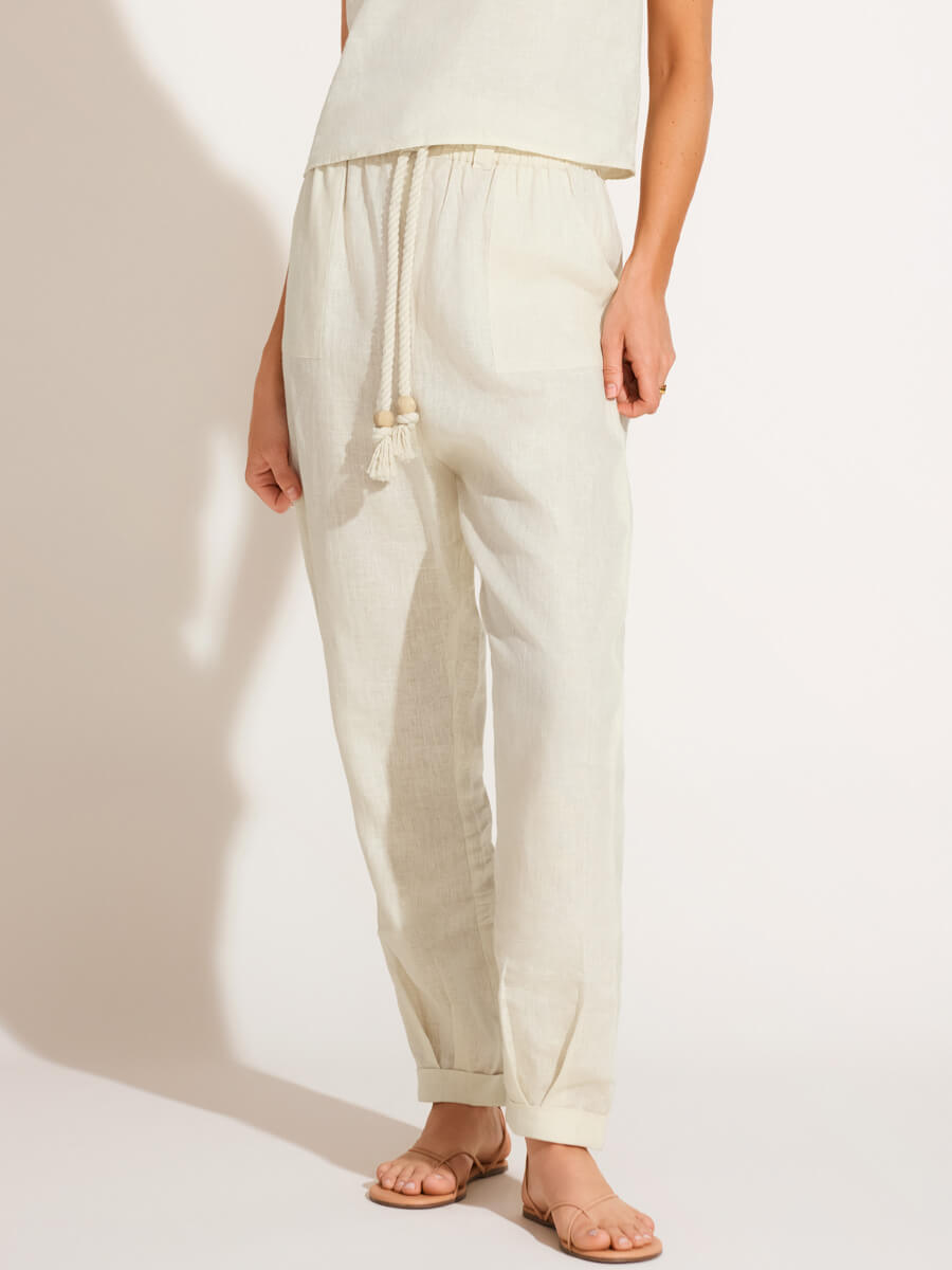 Vitamin A Avery Pant in Oatmeal EcoLinen