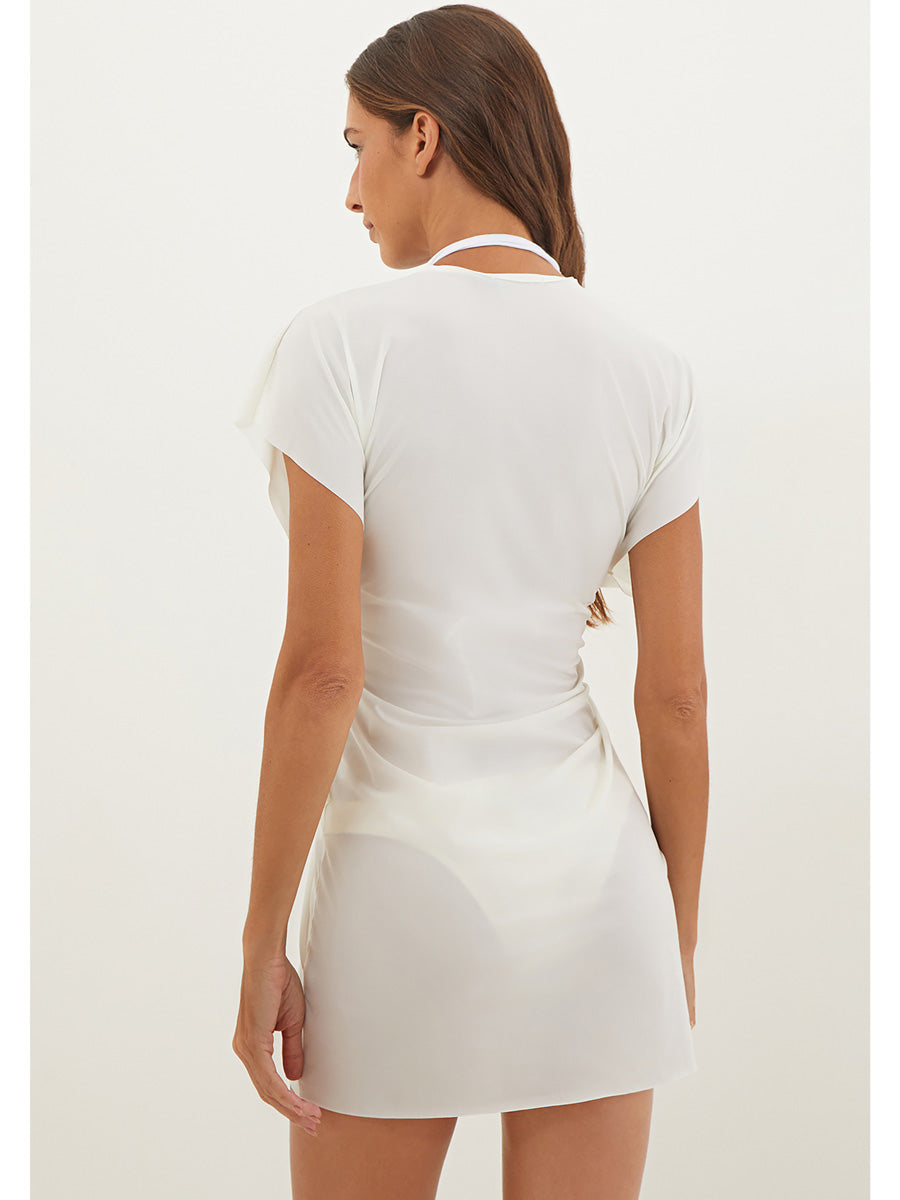 Sasha Short Cover Up in Off White