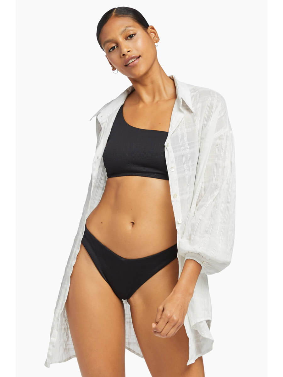 Vitamin A Sarita Shirt Dress In Organic Shimmer Cotton