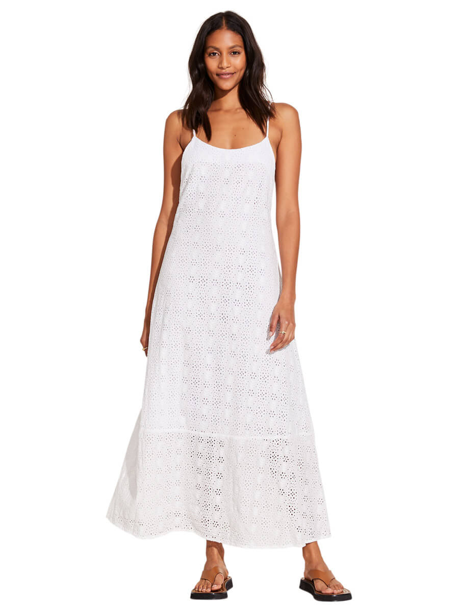 Vitamin A Mari Maxi Dress in White Eyelet
