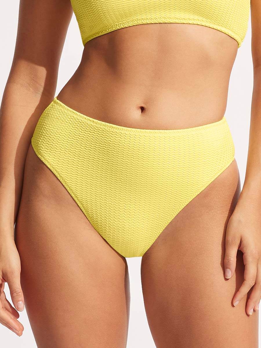 Seafolly Sea Dive High Rise Bottom in Lime Light