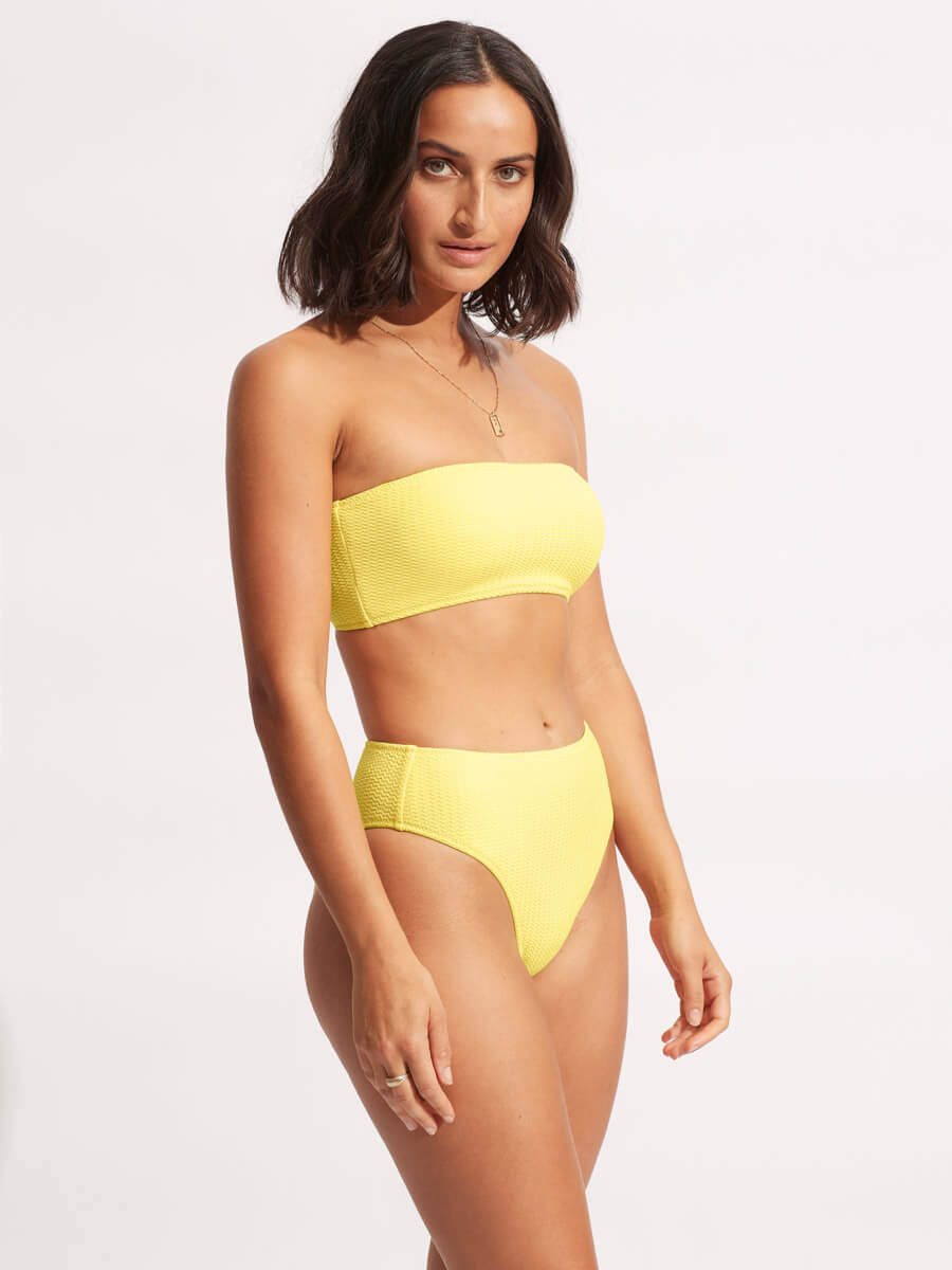 Seafolly Sea Dive High Rise Bottom in Lime Light