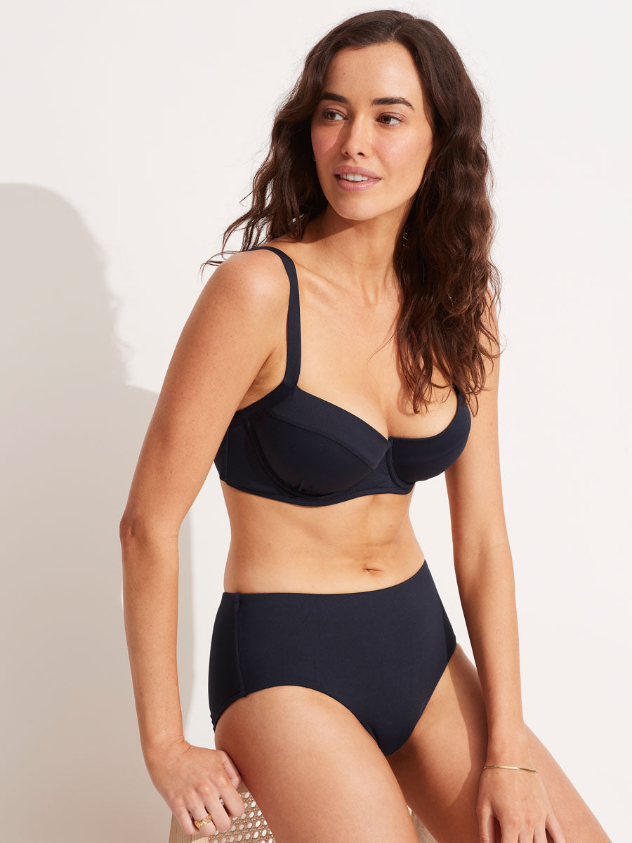 Seafolly SF Collective DD Cup Underwire Bra in True Navy