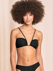 Maaji Ursule Bandeau Top In Onyx, view 1, click to see full size