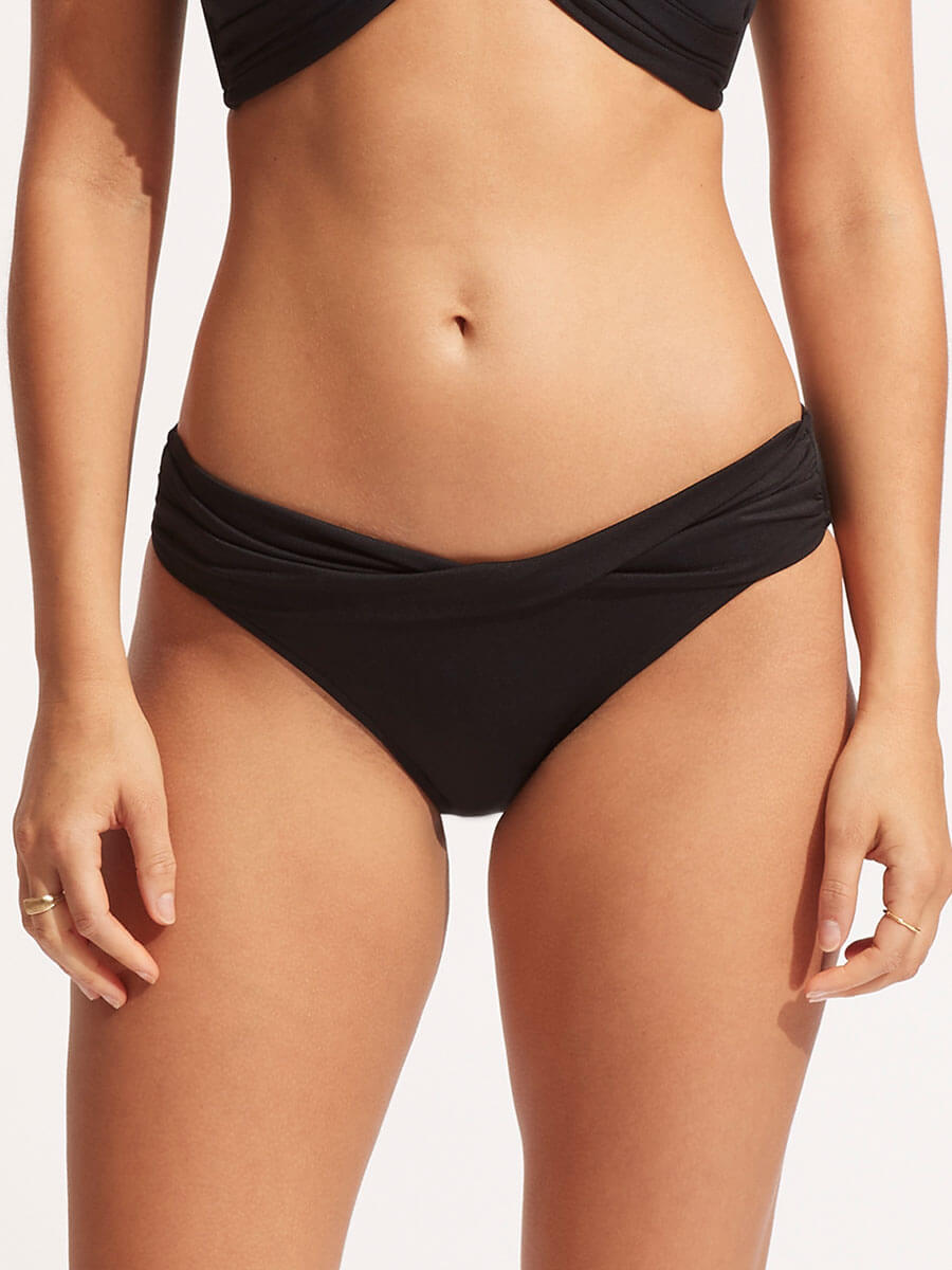 Seafolly SF Collective Twist Hipster in Black