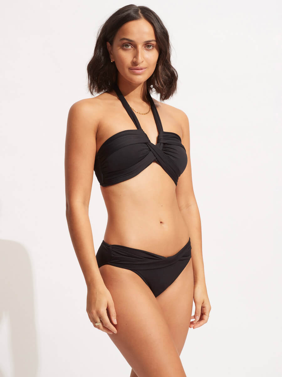 Seafolly SF Collective Halter Bandeau in Black