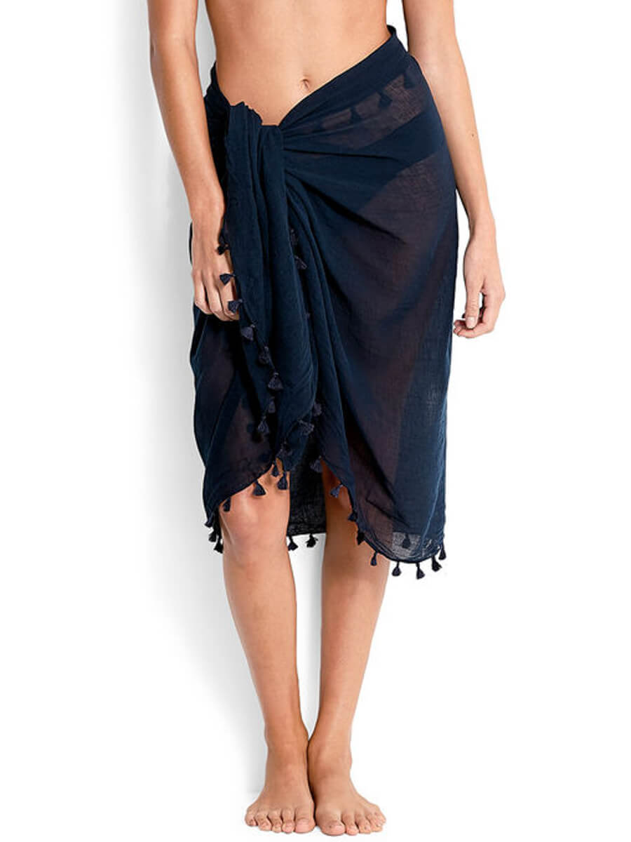 Seafolly Cotton Gauze Sarong Indigo